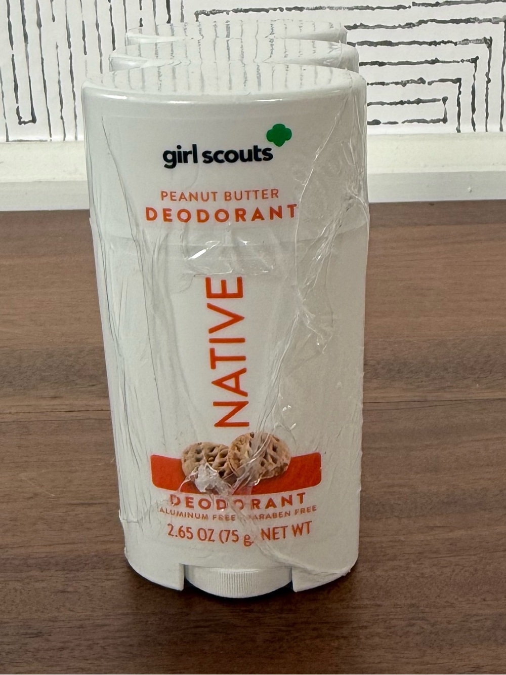 Lot of 3 — Native Girl Scout Deodorant 2.65 Oz Ea. Aluminum Free. Peanut Butter